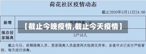 【截止今晚疫情,截止今天疫情】