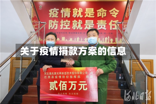 关于疫情捐款方案的信息